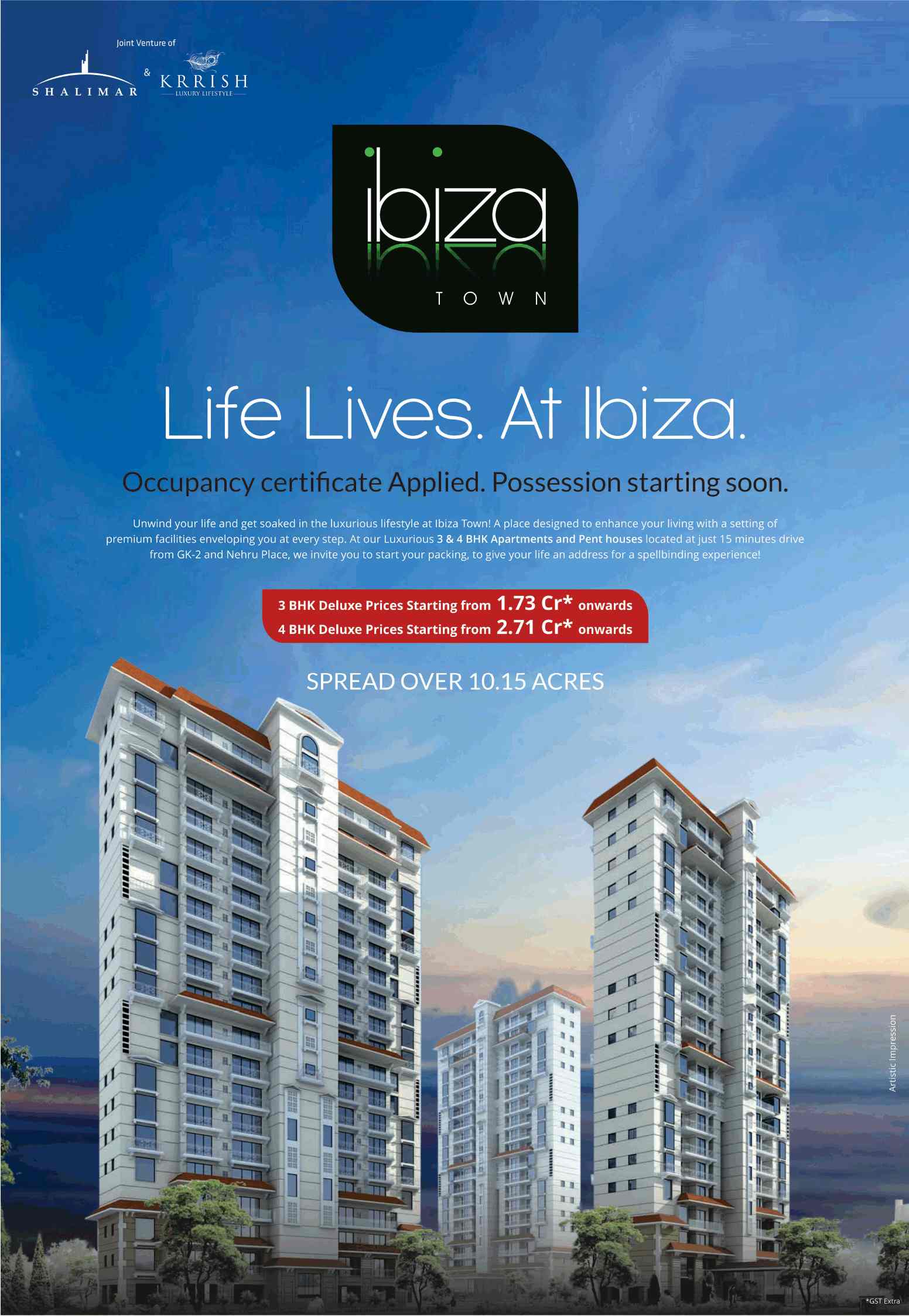 Krrish Shalimar Ibiza Town invites you to give your life an address for a spellbinding experience in Faridabad